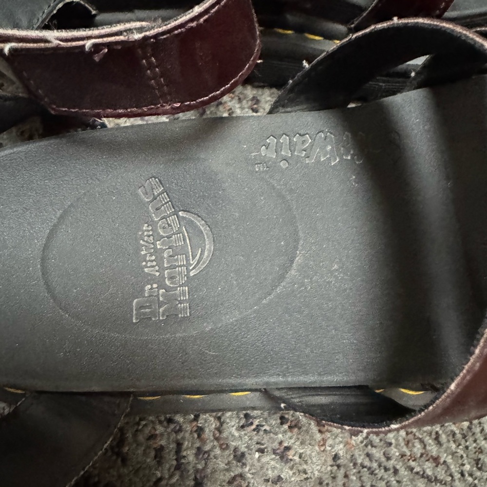 Dr. Martens Burgundy Platform Blair Vegan Sandal - Picture 3 of 5